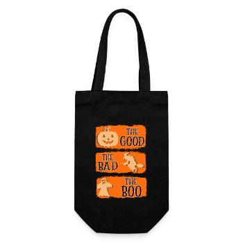 Magical Halloween Design - Pumpkin Witch Ghost - Gift Bag for Bottles - black - Front