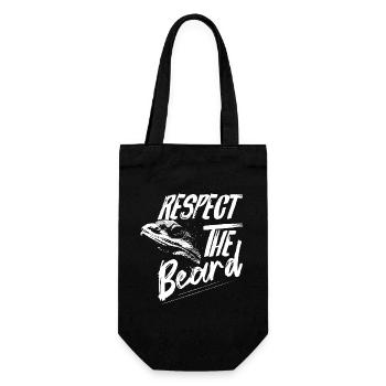 Respect The Beard Lizard Lover Reptile - Gift Bag for Bottles - black - Front
