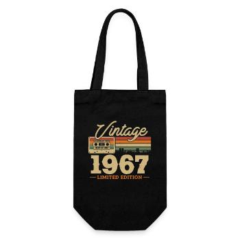 Vintage Gift 1967 56/57 years - Gift Bag for Bottles - black - Front