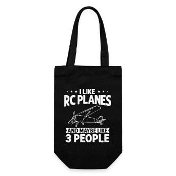 Remote Controlled Airplane Model Airplane - Gift Bag for Bottles - black - Front