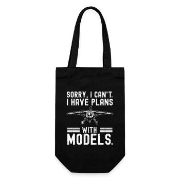 Remote Controlled Airplane Model Airplane - Gift Bag for Bottles - black - Front