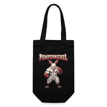 Pumpernickel Bodybuilding Kraftsport Fitness Meme - Geschenkbeutel für Flaschen - Schwarz - Vorne