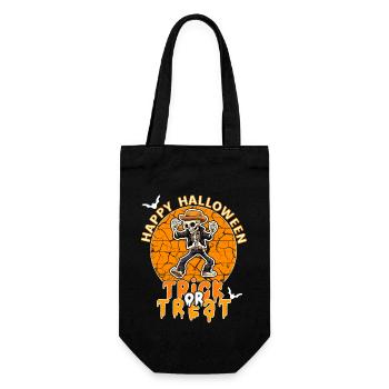 Halloween Design Creepy Skeleton Design - Gift Bag for Bottles - black - Front