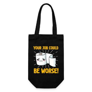 Votre travail pourrait être pire papier toilette - Sac à bouteille - noir - Devant