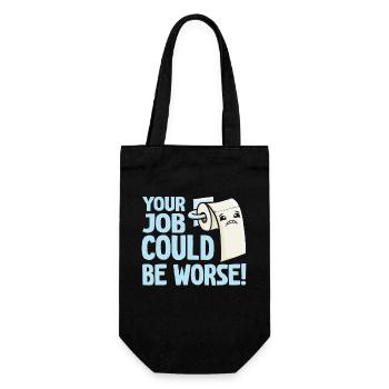 Votre travail pourrait être pire papier toilette - Sac à bouteille - noir - Devant