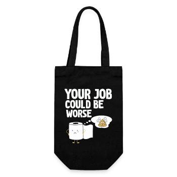 Votre travail pourrait être pire papier toilette - Sac à bouteille - noir - Devant