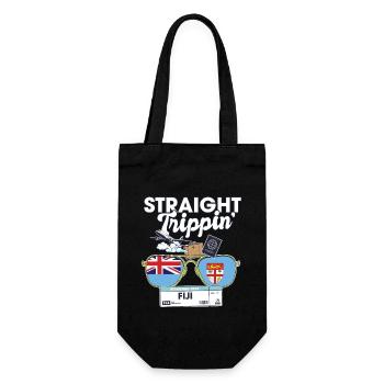 Straight Trippin' Fiji Vacation Tour Travel Trip - Geschenkbeutel für Flaschen - Schwarz - Vorne