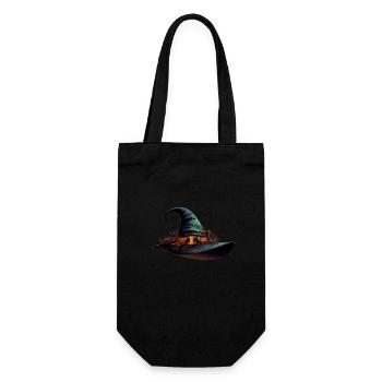 Magic witch hat for your Happy Halloween design - Gift Bag for Bottles - black - Front