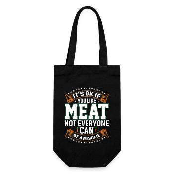 Es Ist In Ordnung Wenn Du Fleisch Isst - Geschenkbeutel für Flaschen - Schwarz - Vorne
