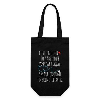 Cute Enough To Take Your Breath Away Arzt Ärztin - Gift Bag for Bottles - black - Front
