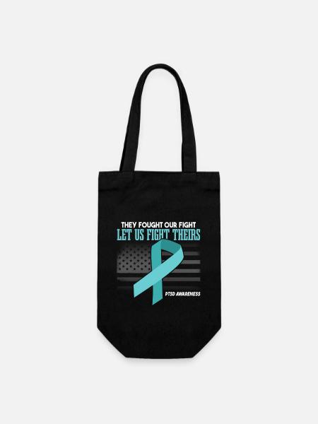 PTBS-Bewusstsein - Geschenkbeutel für Flaschen - Schwarz