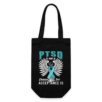 PTSD Is Not A Choice - Gift Bag for Bottles - black - Front