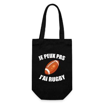 Je Peux Pas J'ai Rugby - Sac à bouteille - noir - Devant