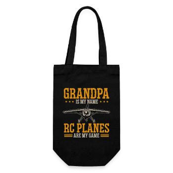 Remote Controlled Airplane Model Airplane - Gift Bag for Bottles - black - Front