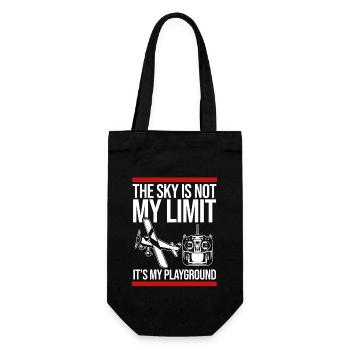 Remote Controlled Airplane Model Airplane - Gift Bag for Bottles - black - Front