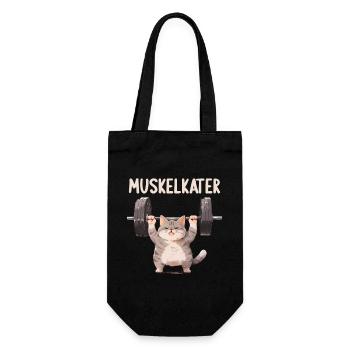Muskelkater Bodybuilding Kraftsport Fitness Meme - Geschenkbeutel für Flaschen - Schwarz - Vorne