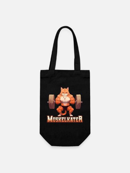 Muskelkater Bodybuilding Kraftsport Fitness Meme - Geschenkbeutel für Flaschen - Schwarz