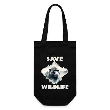 Sauver la faune chimpanzé - Sac à bouteille - noir - Devant
