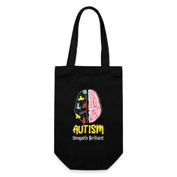 Autism Awareness Autism Disease - Gift Bag for Bottles - black - Front