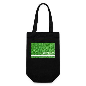 Feldhockey Hockeyplat Hockey Hockeyfeld Kunstrasen - Geschenkbeutel für Flaschen - Schwarz - Vorne