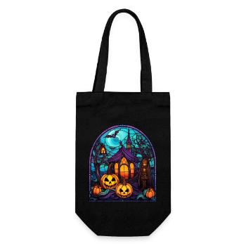 Vitrail d’Halloween - Sac à bouteille - noir - Devant