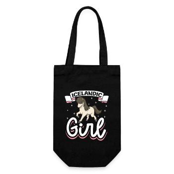 Icelandic Girl - Geschenkbeutel für Flaschen - Schwarz - Vorne