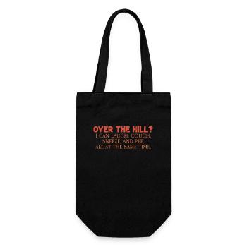 Over The Hill Funny Old People Joke Gag Funny Cool - Gift Bag for Bottles - black - Front