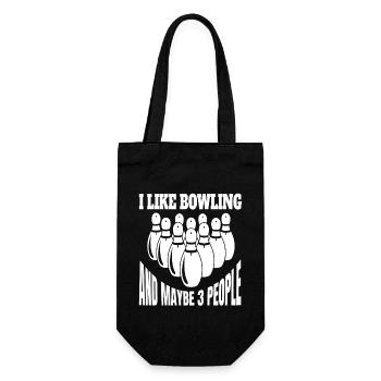Bowling Bowling Club Skittles Club Bowling Bowler - Gift Bag for Bottles - black - Front