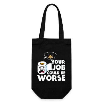 Votre travail pourrait être pire papier toilette - Sac à bouteille - noir - Devant