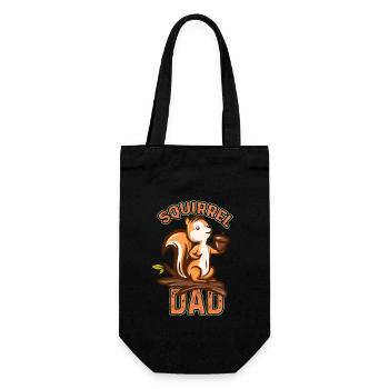 Squirrel Dad Rodent Gopher Chipmunk Funny Quote - Gift Bag for Bottles - black - Front