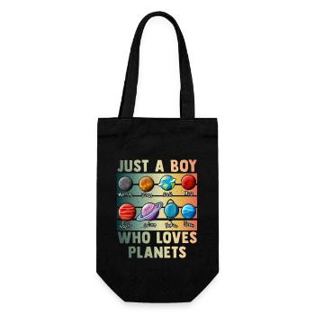 Juste un garçon qui aime les planètes du système solaire - Sac à bouteille - noir - Devant