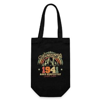 Vintage Birthday Gift 1941 82/83 Years - Gift Bag for Bottles - black - Front