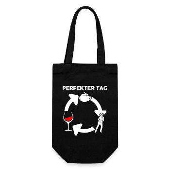 Line Dance Tänzer - Geschenkbeutel für Flaschen - Schwarz - Vorne