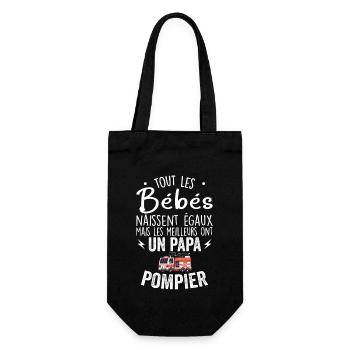Bébés égaux meilleurs ont un papa pompier - Sac à bouteille - noir - Devant