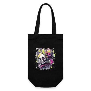 Skull Skull Skull Skeleton Bone - Gift Bag for Bottles - black - Front