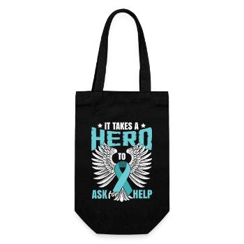 PTSD Awareness Month - Gift Bag for Bottles - black - Front