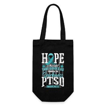 PTSD Fighter - Gift Bag for Bottles - black - Front