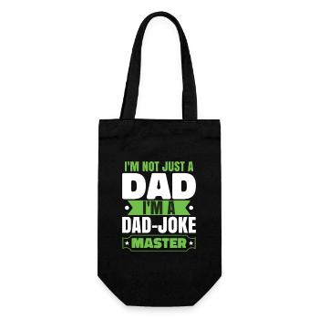 Papa Witz Meister - Geschenkbeutel für Flaschen - Schwarz - Vorne