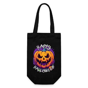 Creepy-funny Halloween pop art Happy Halloween - Gift Bag for Bottles - black - Front