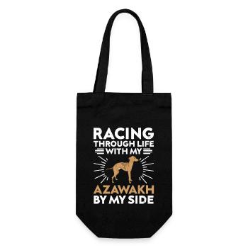 Azawakh Dog Owner Arabian Greyhound Tuareg Sloughi - Gift Bag for Bottles - black - Front
