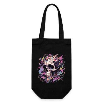 Totenkopf - Geschenkbeutel für Flaschen - Schwarz - Vorne