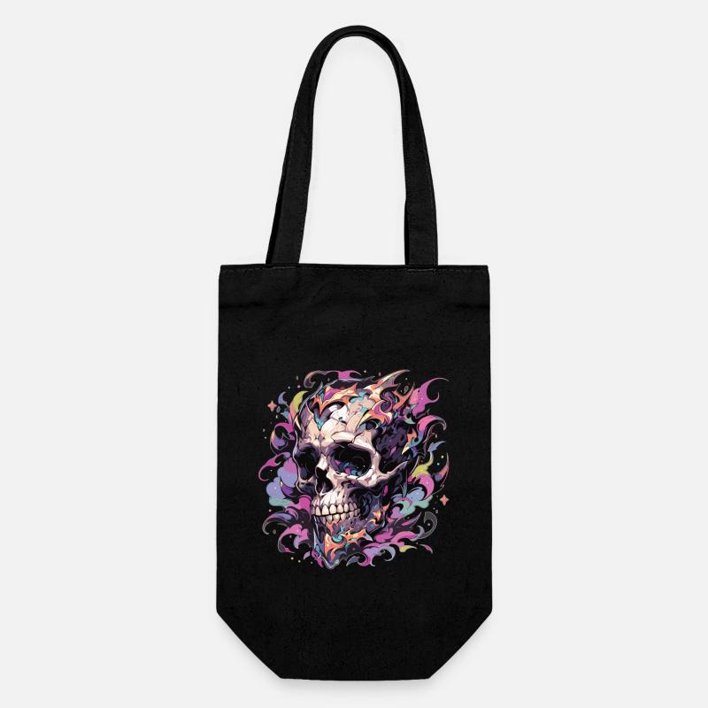 Skull - Gift Bag for Bottles - black