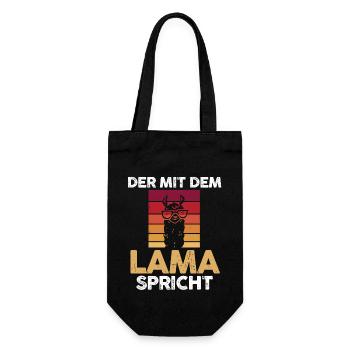 Lama - Geschenkbeutel für Flaschen - Schwarz - Vorne