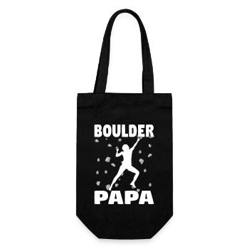 Bouldering Papa Boulder Dad Boulderer Father's Day - Gift Bag for Bottles - black - Front