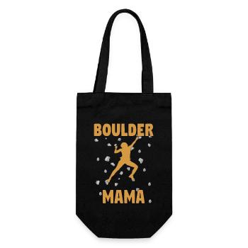 Bouldering Mama Boulder Mutti Boulderer Mother's Day - Gift Bag for Bottles - black - Front
