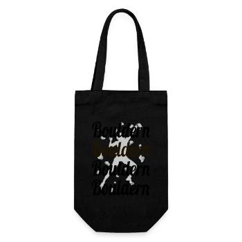 Bouldering, bouldering, climbing, bouldering, bouldering - Gift Bag for Bottles - black - Front