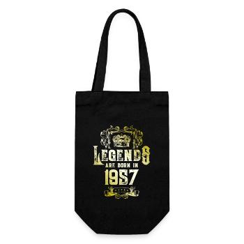 1957 legends geburtstag - Geschenkbeutel für Flaschen - Schwarz - Vorne