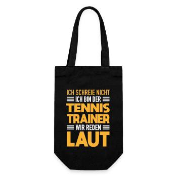 Tennis Trainer Werden Laut Tennis Coach Geschenk - Geschenkbeutel für Flaschen - Schwarz - Vorne