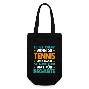 Tennis Für Begabte Tennisspieler Tennismatch - Geschenkbeutel für Flaschen - Schwarz - Vorne
