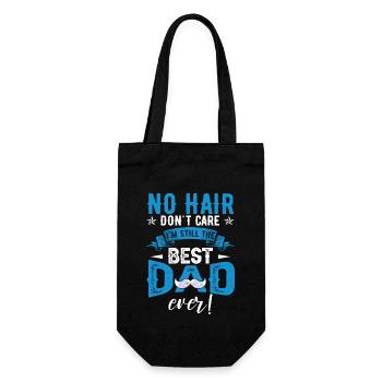 Keine Haare, nicht Cair, ich bin immer noch der beste Vater aller Zeiten - Geschenkbeutel für Flaschen - Schwarz - Vorne